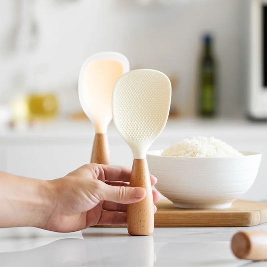 1Pc Silicone Cooking Spoon – High Temperature-Resistant, Anti-Scalding Non-Stick Kitchen Utensil